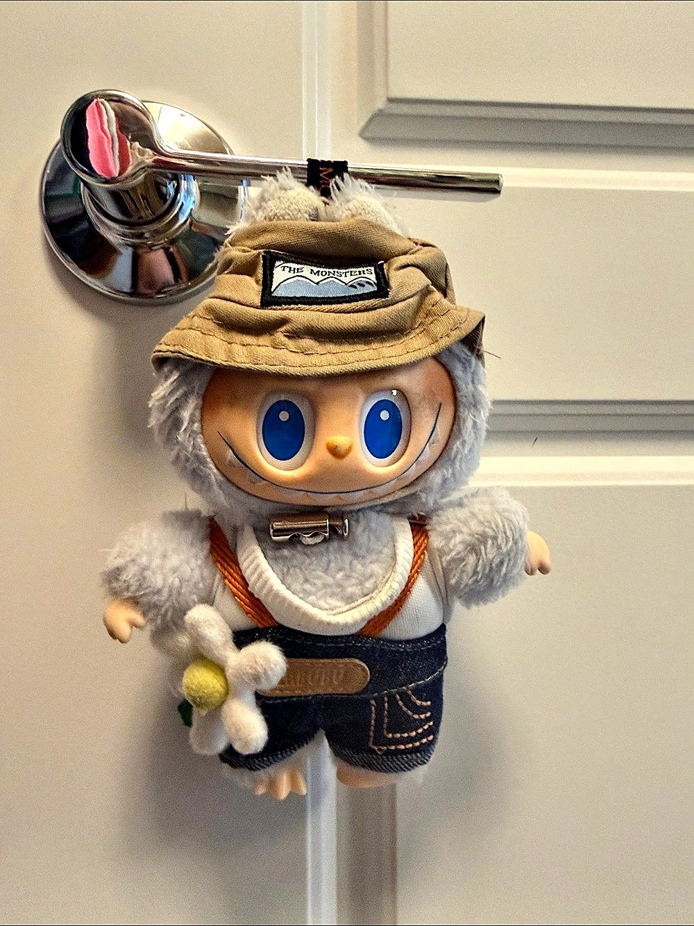 The Monsters Labubu Plush Doll Gray Blue